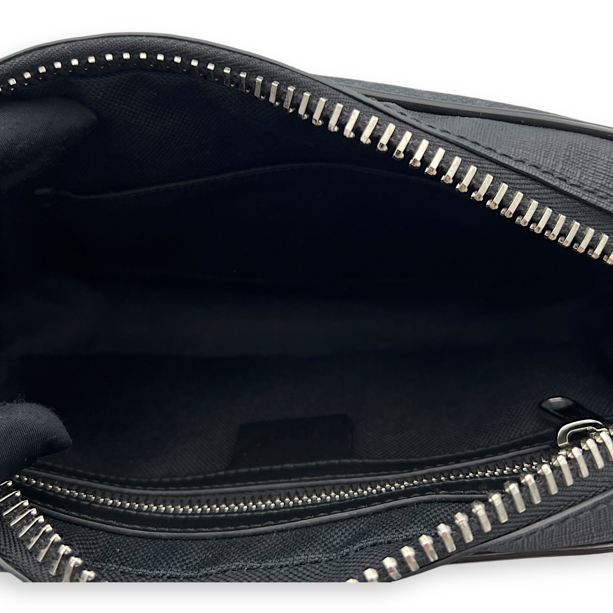 GG Supreme Belt Bag Black in Monogram Coated Canvas, Silver hardware