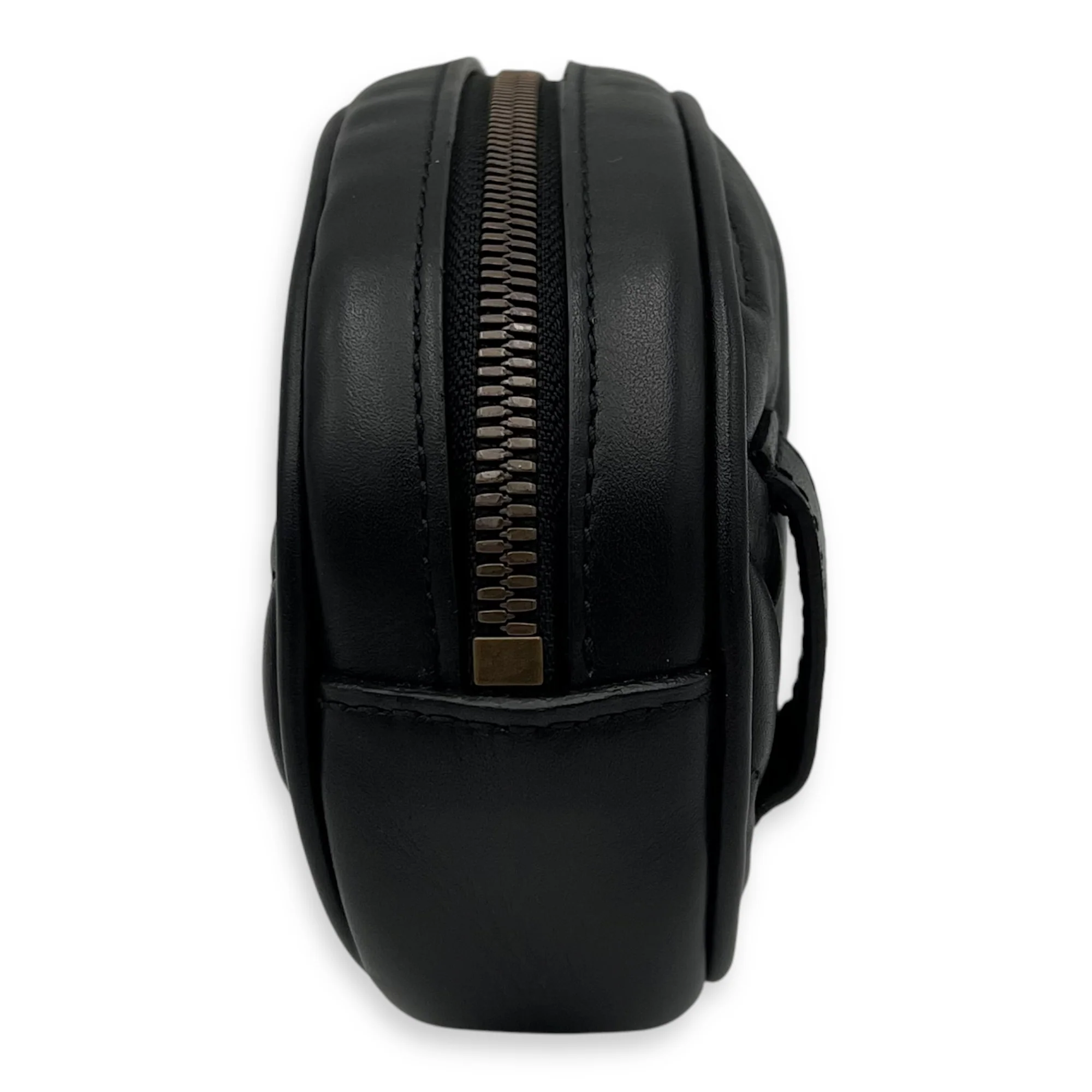 GG Marmont 75cm Black Belt Bag in Calfskin, Gold hardware
