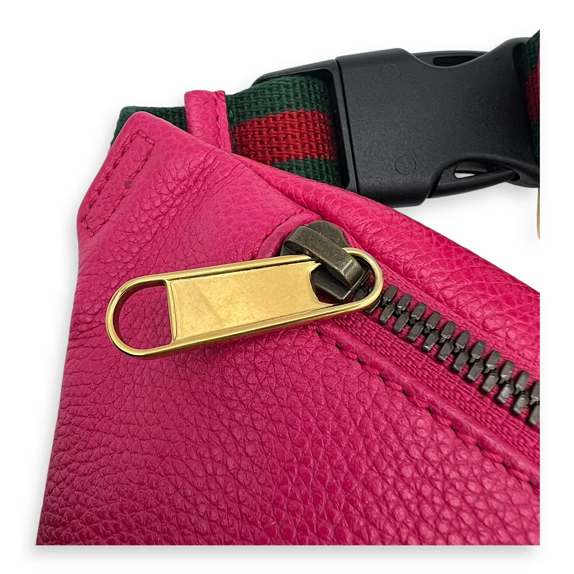 Logo Belt Bag Pink in Calfskin, Gold hardware