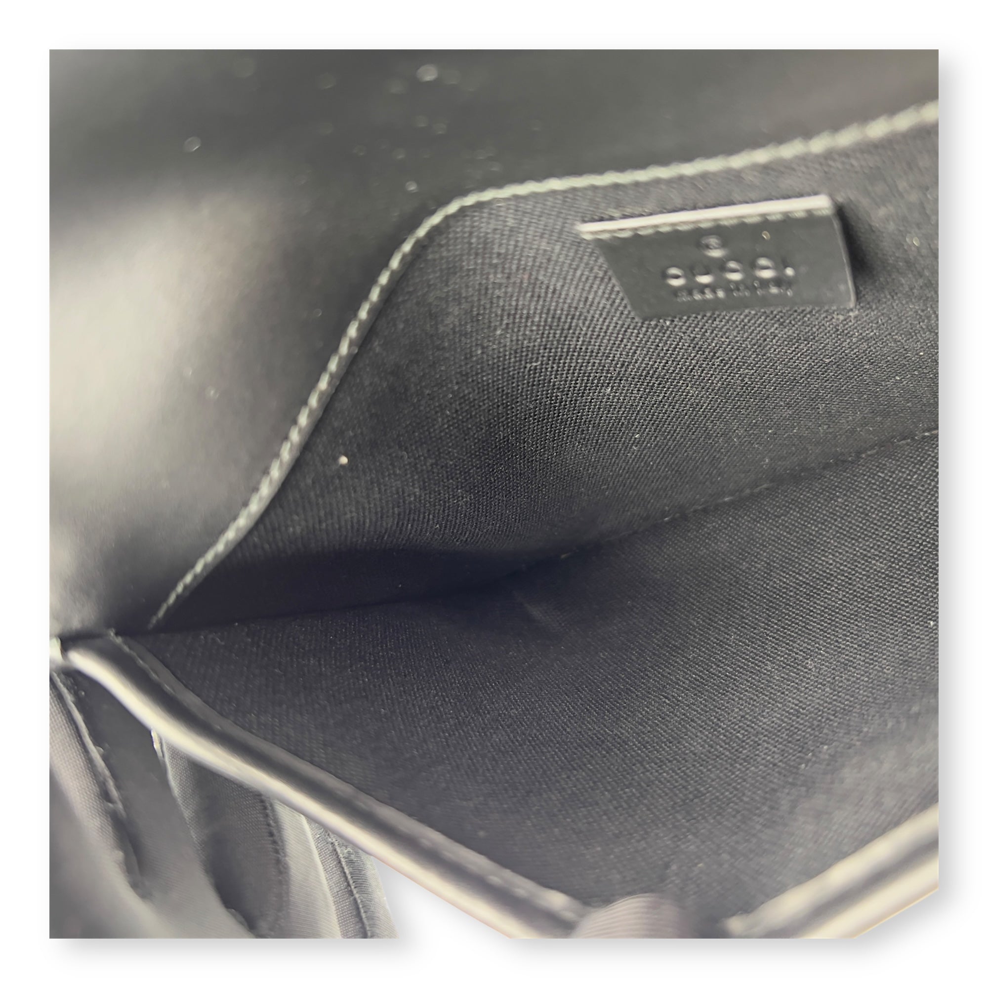 GG Supreme Belt Bag Black in Monogram Coated Canvas, Silver hardware