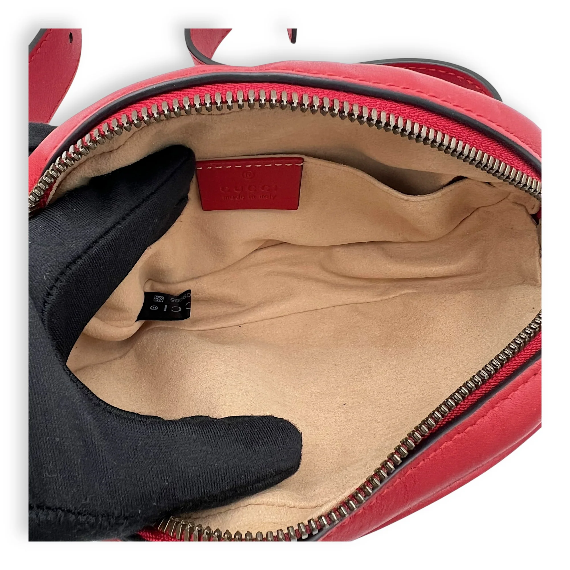 GG Marmont Belt Bag Red in Calfskin, Gold hardware